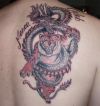 japanese dragon and lion tats